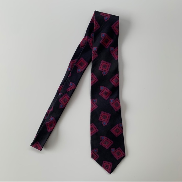 Yves Saint Laurent Neckwear Pink Pattern Mens Tie - Picture 7 of 7
